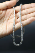 22 Carat Lab Grown Diamonds Tennis Necklace White Gold