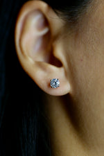 2.49 Carat Lab Grown Diamond Earrings Certified White Gold