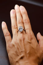 5.75 Carat Oval Lab grown diamond GIA Certified White gold