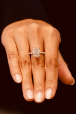 4.60 Carat cushion cut lab grown diamond 14k yellow gold