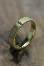 Hermes Baguette Lab grown Diamond 18k Yellow Gold Ring Unisex