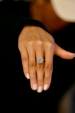 7.06 carat Round brilliant lab grown diamond GIA Certified white gold ring