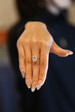 5 Carat Oval Lab Grown Diamond Yellow Gold Ring (GIA certified)