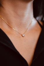 1.27 Carat Heart Lab Grown Diamond Pendant Yellow Gold Necklace (IGI Certified)