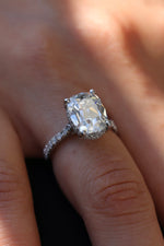 5 carat Old Mine Cushion Brilliant Lab Grown Certified Diamond White Gold