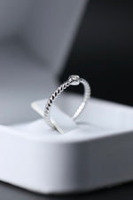 Wave 0.25 Carat Lab Grown Diamond dainty ring white gold