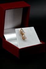 1.75 carat Double Tear Drop Pear Lab Grown Diamond Earrings Rose Gold