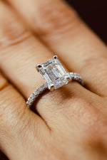 2.52 Carat Emerald Cut Lab Grown Diamond White Gold Ring (IGI Certified)