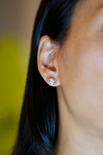 2.01 Carat Lab Grown Diamond Earrings Certified Yellow Gold