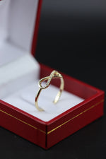 Forever Infinity Ring CVD Lab-Grown Diamonds 14K Yellow Gold