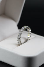 2.5 carat Princess Cut Lab Grown Diamonds Eternity Band White Gold
