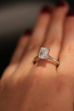 2 carat Emerald cut Lab Grown Diamond Ring White Gold IGI Certified