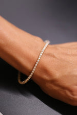 3.10 Carat Lab Grown Diamond Tennis Bracelet Yellow Gold
