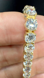20 Carat Lab Grown Diamond Tennis Bracelet Yellow Gold