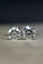 3 carat Round Brilliant Certified Lab Grown Diamond Studs White Gold