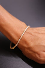 6 Carat Lab Grown Diamond Tennis Bracelet Yellow Gold