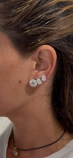The Flow 16 carat lab grown Diamond earrings white gold certified CVD