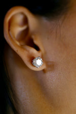 4 carat lab grown diamond white gold earrings Studs certified