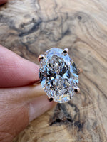 Sahar™ 5 Carat Oval Brilliant Lab-Grown Diamond Engagement Ring | IGI Certified | 14K Rose Gold