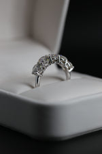 3.25 Carat Lab grown Diamonds Half Way Eternity Band Certified White Gold
