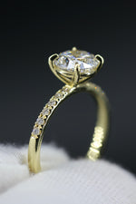 1.75 Carat Lab Grown Diamond Ring Certified Yellow Gold