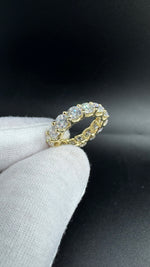 7 Carat lab grown diamonds U eternity Band Yellow Gold