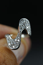 The S Ring White Gold Paved Lab Grown Diamonds