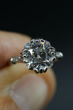 Edwardian 4 carat Old European Cushion Cut Lab Grown Certified Diamond Platinum