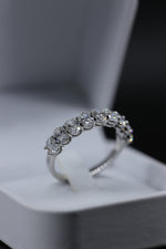Cindy 3 Carat Oval Lab-Grown Diamond Half Eternity Band in 14K White Gold