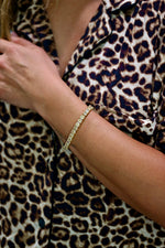 The Piper | 22 Carat Fancy Yellow Cushion Cut Lab Grown Diamond Tennis Bracelet | 14K Yellow Gold