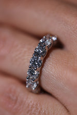 The Umoon | 4.2 Carat U-Shape Lab Grown Diamond Eternity Band | D VVS | 14K White Gold