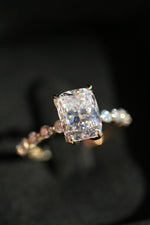The Kemley 3.30 Carat Cushion Cut Lab Diamond Ring IGI 14k Yellow Gold