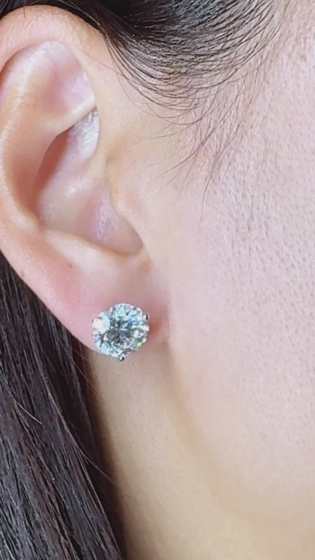 6.06 Carat Lab Grown Diamond Earrings IGI Certified White Gold