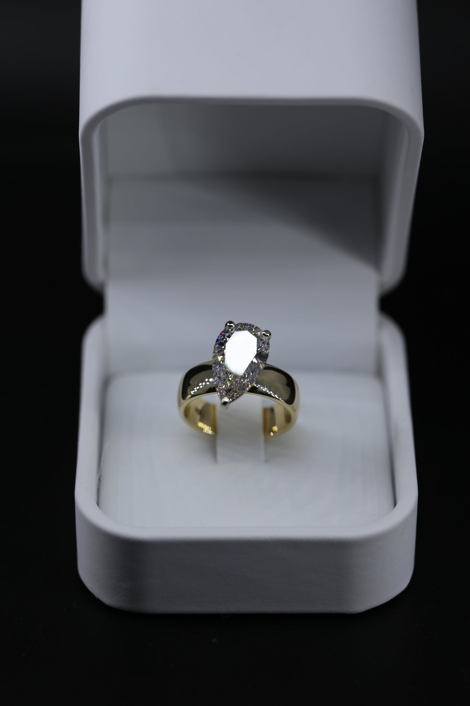 Alana - 3.00 Carat Pear Shape Lab Grown Certified Diamond Ring