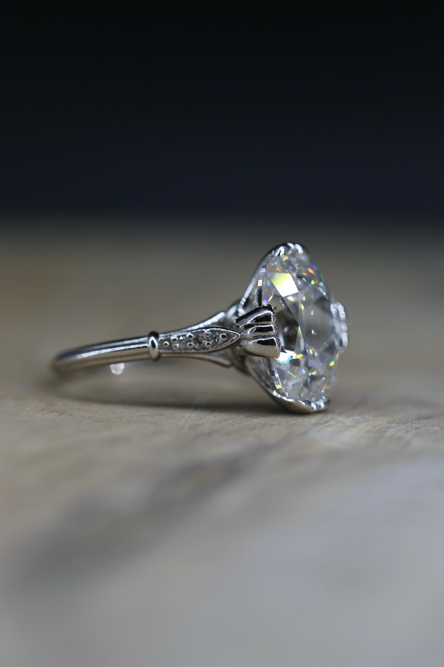 5.01 Carat Elongated Cushion Brilliant Lab-Grown Diamond Ring