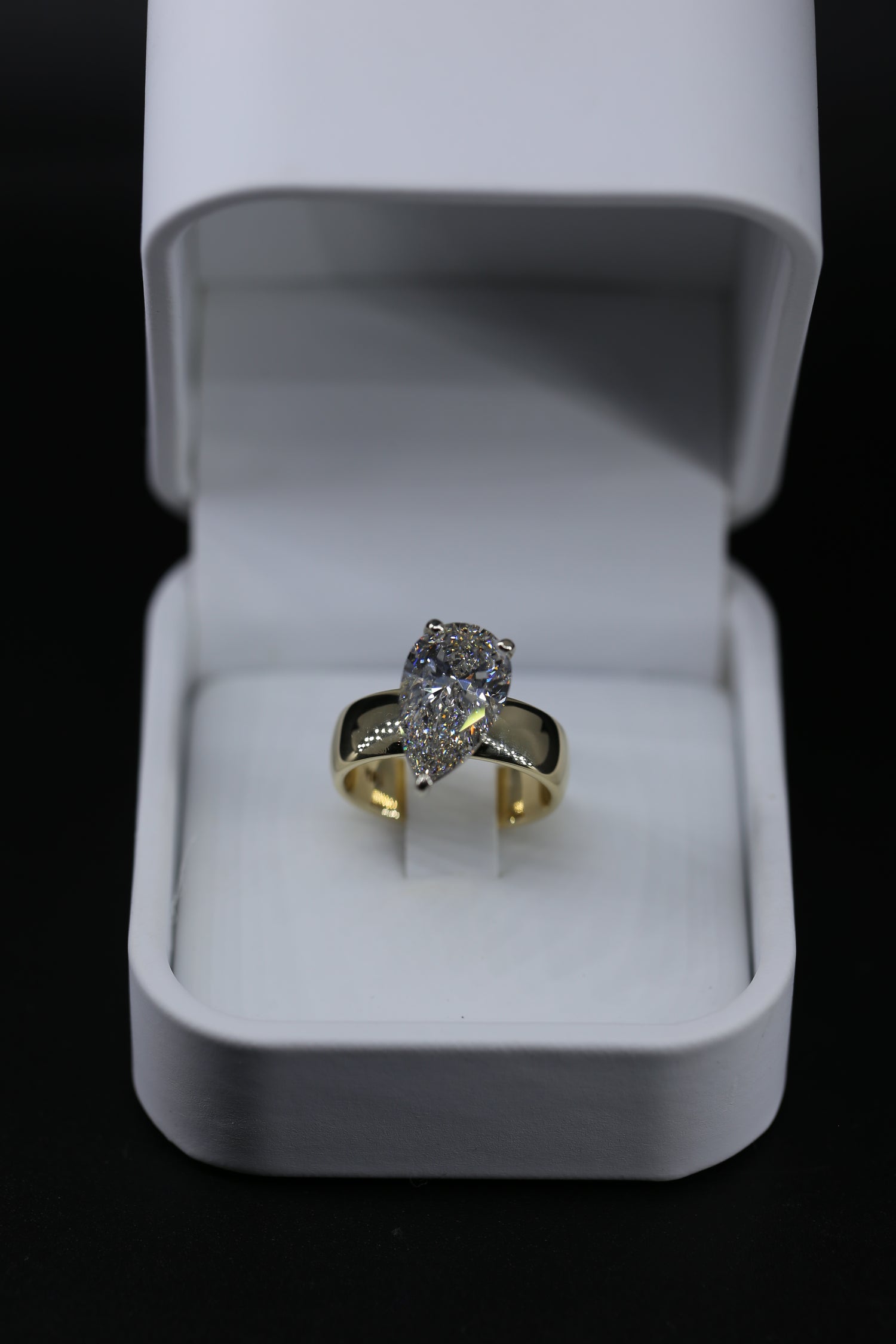Alana - 3.00 Carat Pear Shape Lab Grown Certified Diamond Ring