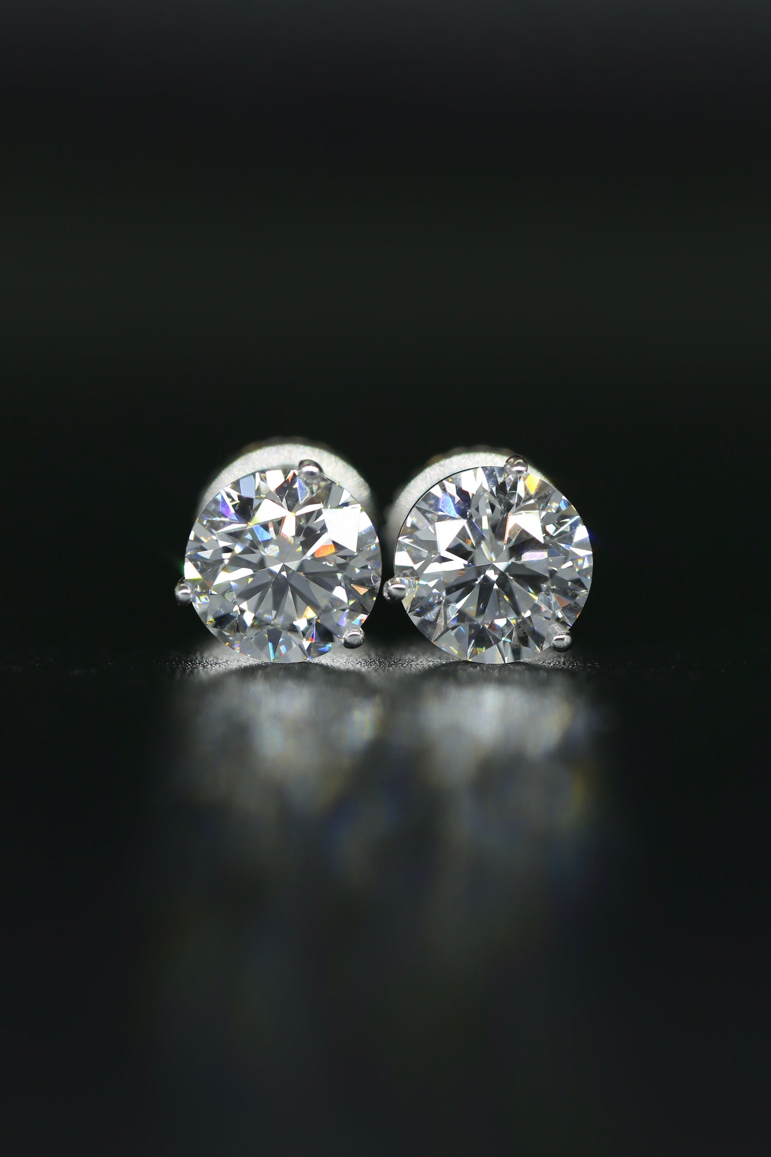 6.28 Carat Round Brilliant Lab Grown Diamond Earrings White Gold (GIA Certified)