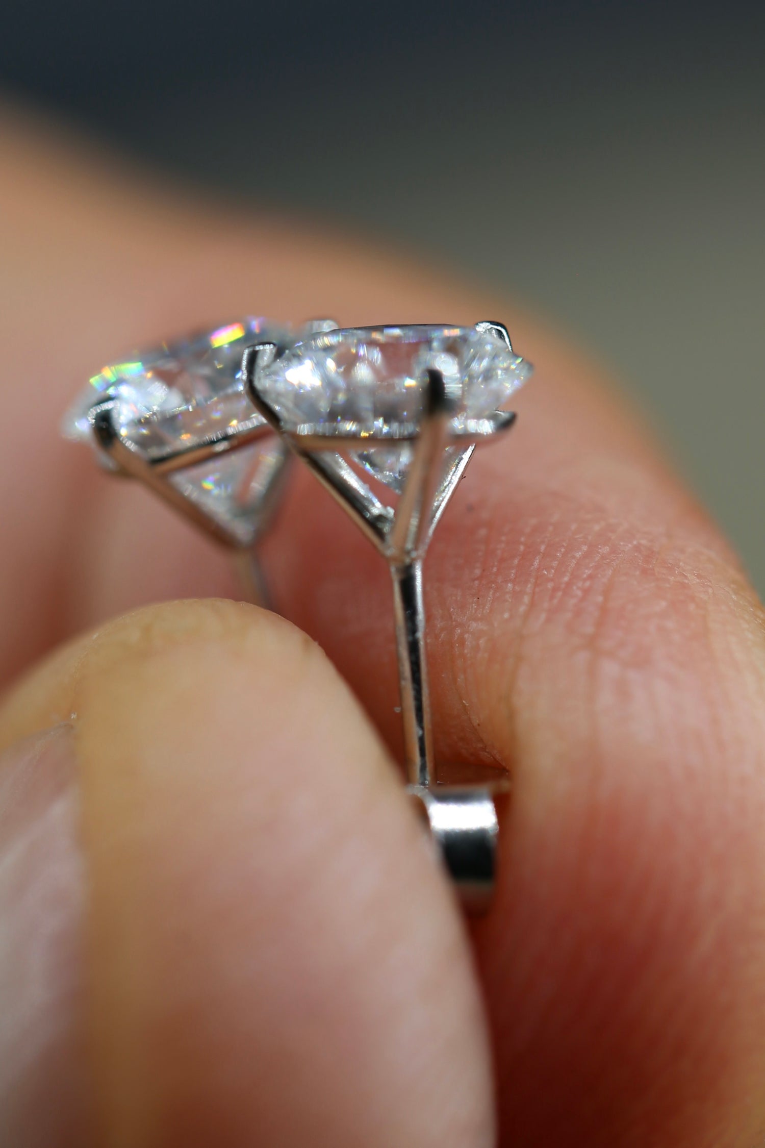 2.13 Carat Round Brilliant Certified Lab Grown Diamond Stud Earrings