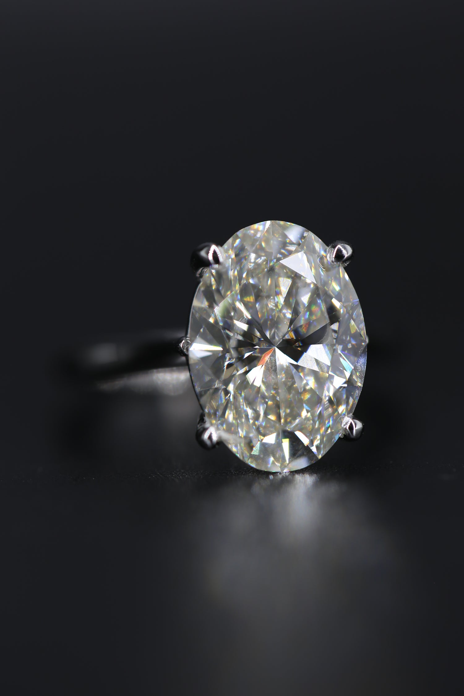 5.36 Carat Oval Lab Grown Diamond Certified Ring