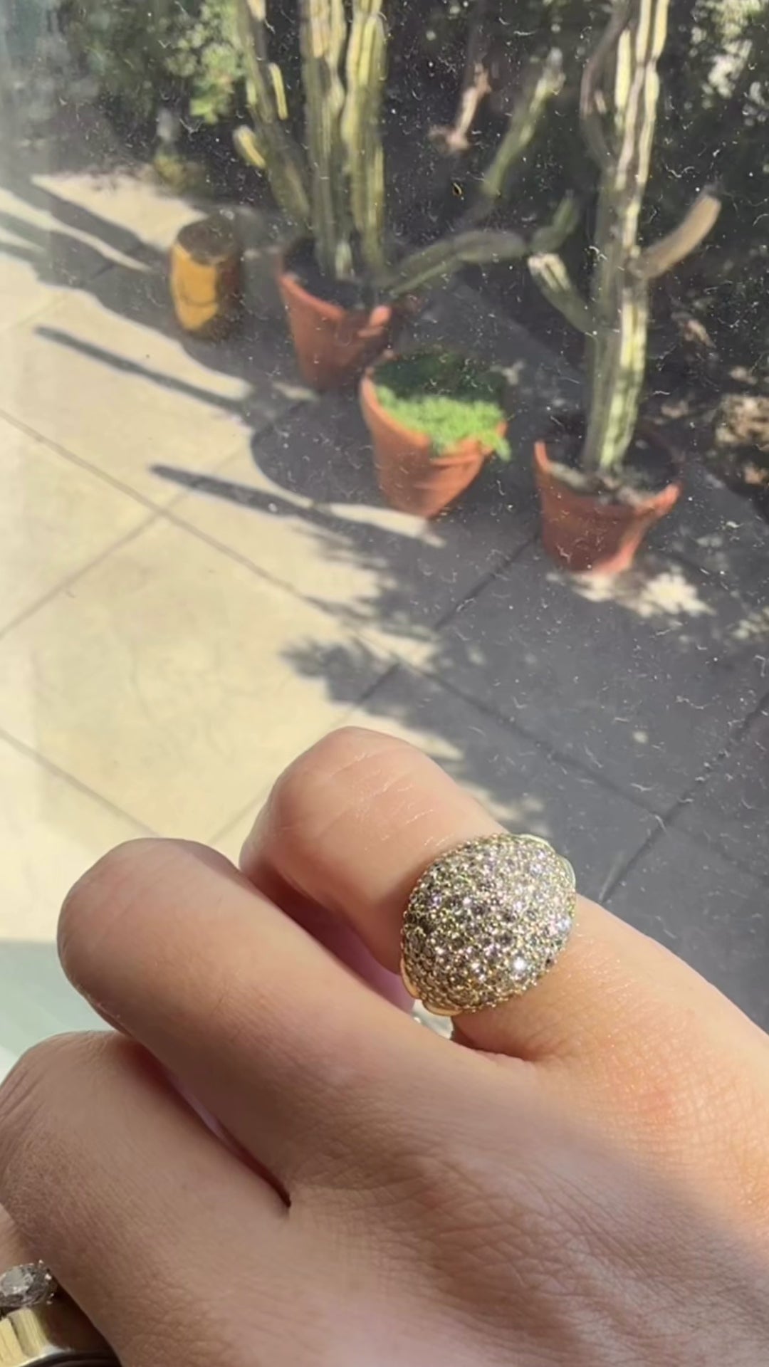Pavé Pinky 2 Carat Lab Grown Diamond Leaf Ring