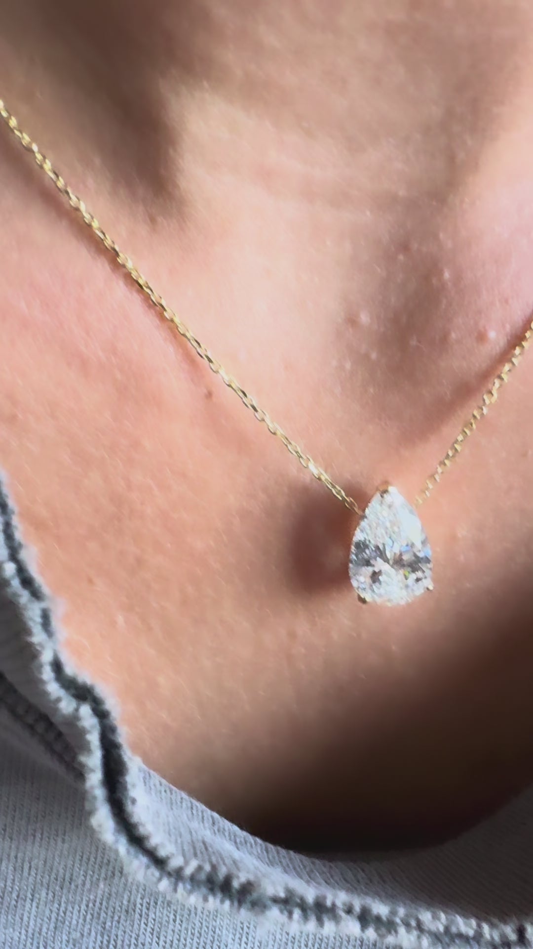 PearLuxe™ 4.5 Carat Pear Lab-Grown Diamond Pendant