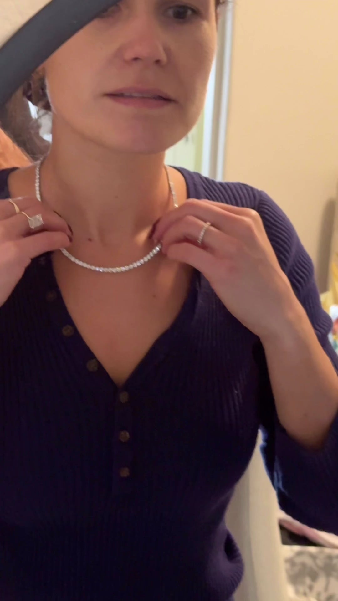 22 Carat Lab Grown Diamonds Tennis Necklace White Gold