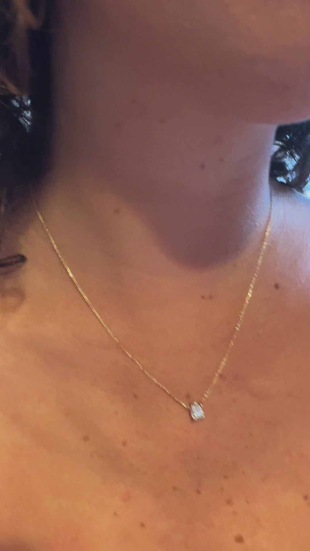 Nikki Pear Diamond Pendant 0.70 Carat Lab Grown D VVS2 14K Yellow Gold